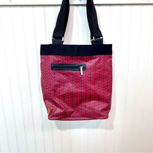 Red tote bag, purse, tote bag, shoulder bag, fashionable, water repellent zipper